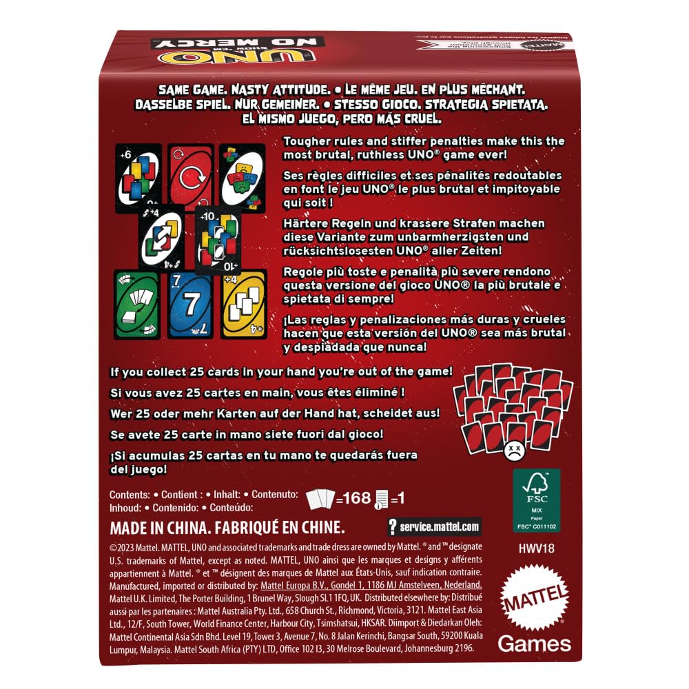Mattel UNO Show ‘em No Mercy Card Game