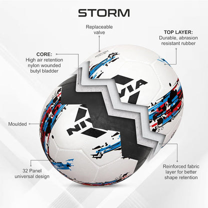 Nivia Storm White Rubber Football